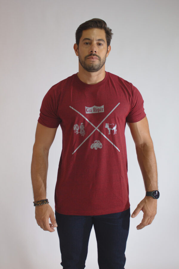 Camiseta Masculina Vinho