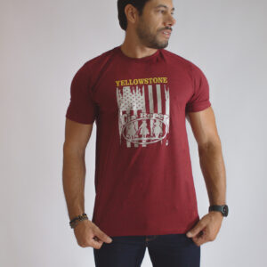Camiseta Masculina Vinho Yellowstone