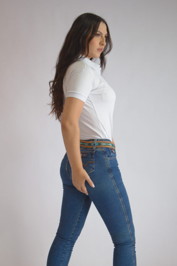 Camisa Gola Polo Feminina Clássica Branca - Image 22