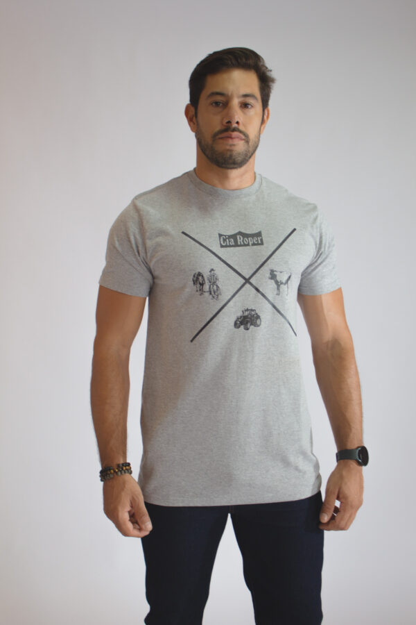 Camiseta Masculina Cinza - Image 5