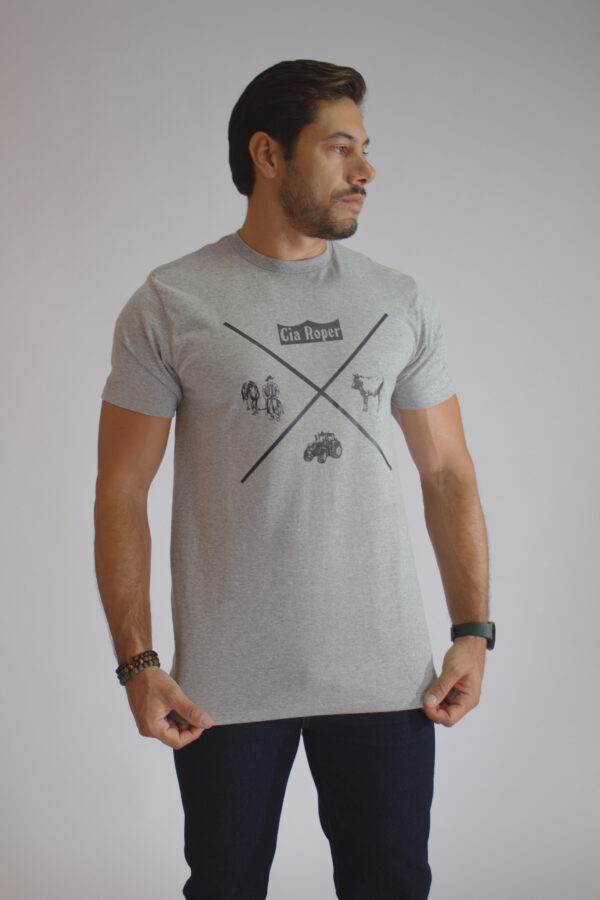 Camiseta Masculina Cinza