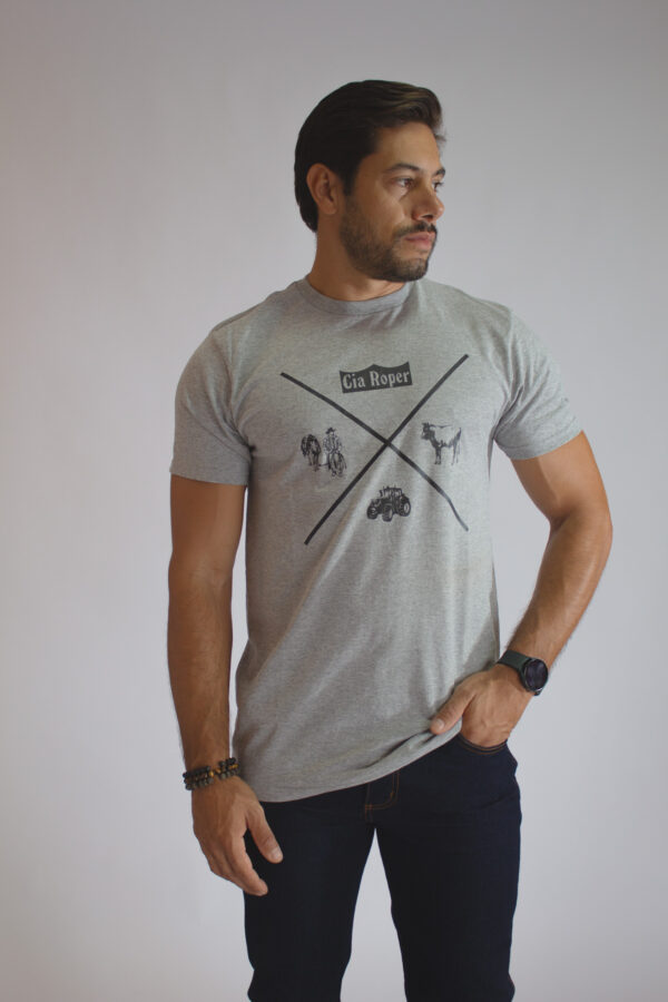 Camiseta Masculina Cinza - Image 2