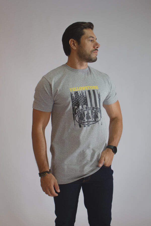 Camiseta Masculina Cinza Yellowstone - Image 3