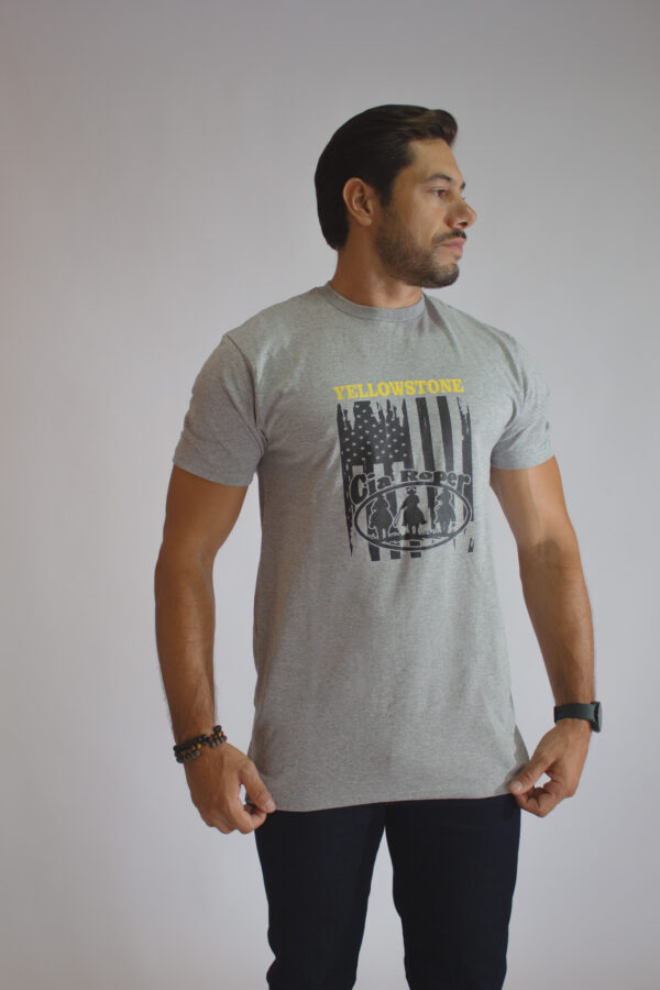 Camiseta Masculina Cinza Yellowstone - Image 4