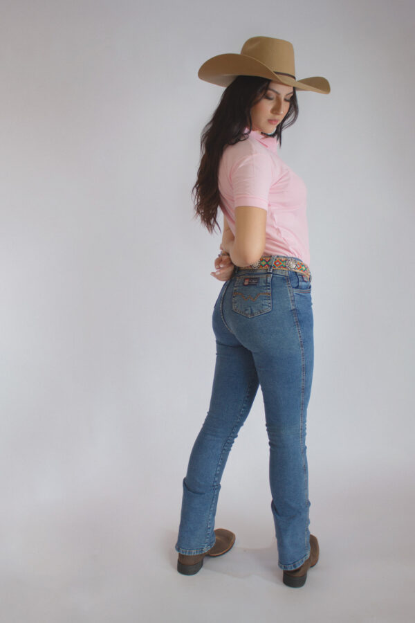 Camisa Gola Polo Feminina Clássica Rosa - Image 18
