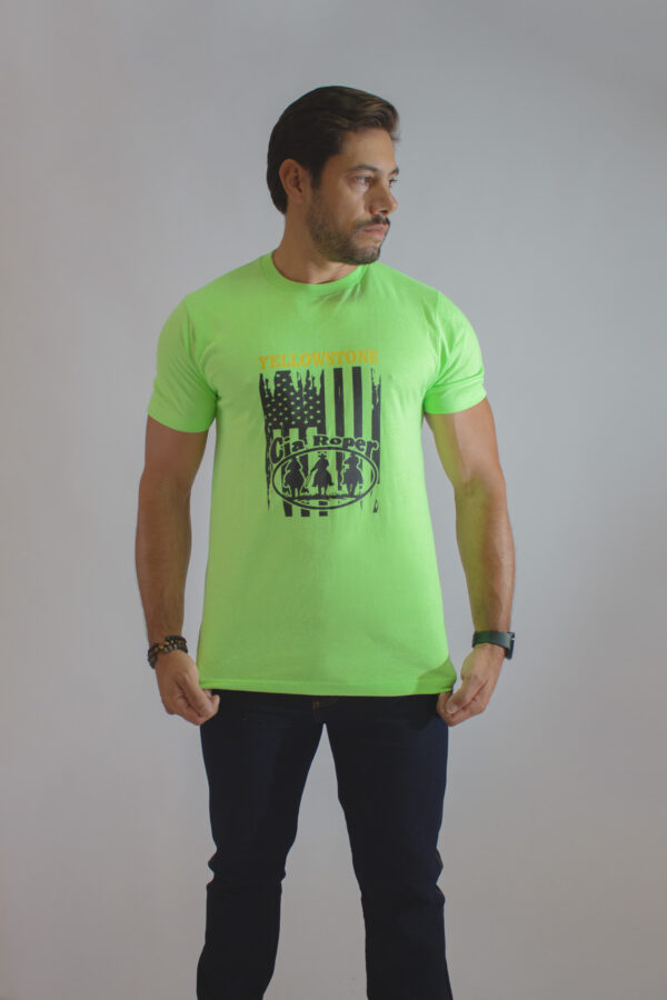 Camiseta Masculina Verde Yellowstone - Image 4