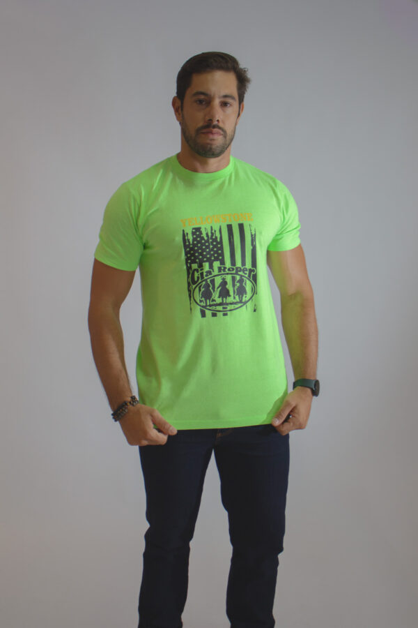 Camiseta Masculina Verde Yellowstone - Image 3